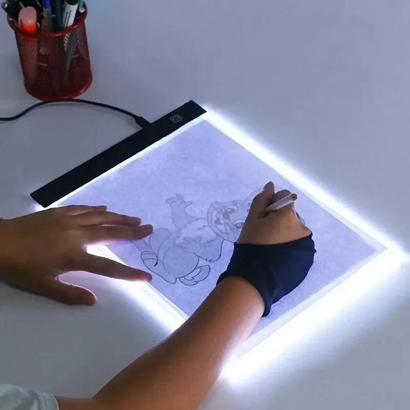 LED 복사 테이블 어린이 드로잉 보드, 투명 복사 테이블, 밝기 조절 가능, 야간 조명 노트북